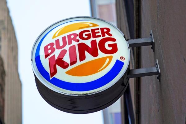 Burger King sign displayed on a building in downtown Pittsburgh on Jan. 12, 2022.