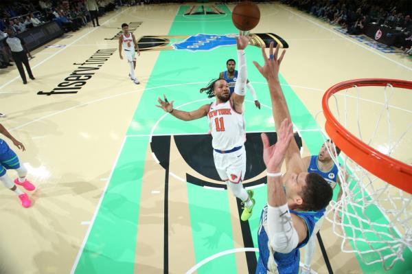Jalen Brunson scored 45 points in the Knicks' loss to the Bucks on Friday.