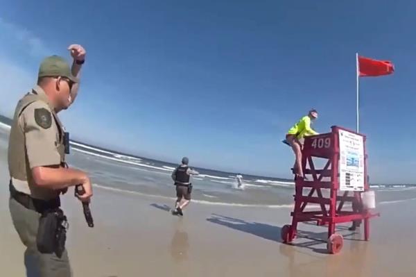 Teen with gun on crowded Florida beach during spring break altercation.