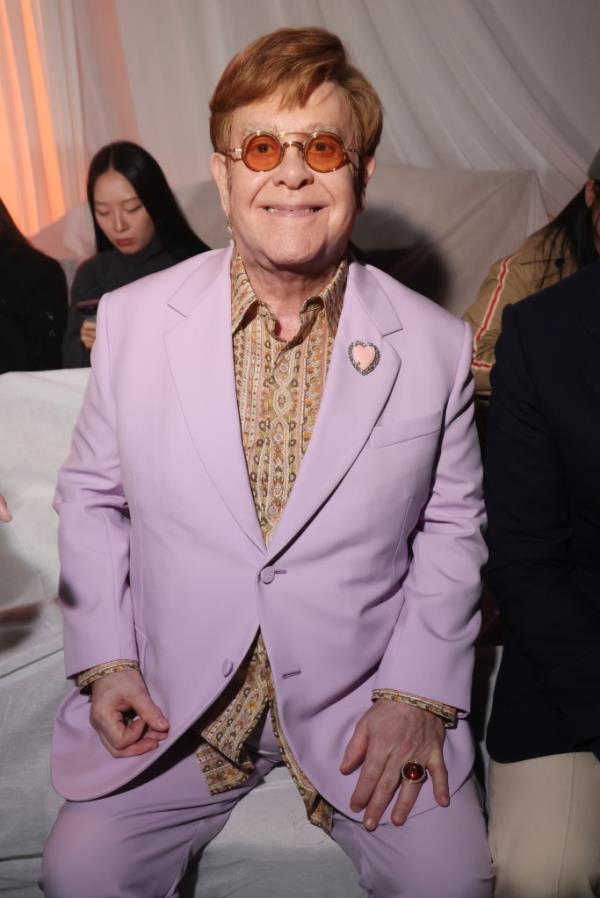 Elton John at Paris Fashion Week on September 29, 2024